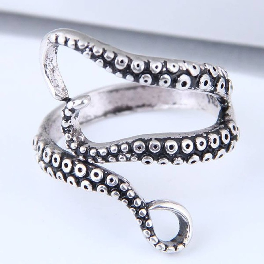 Silver Octopus Ring - Picture 2 of 3